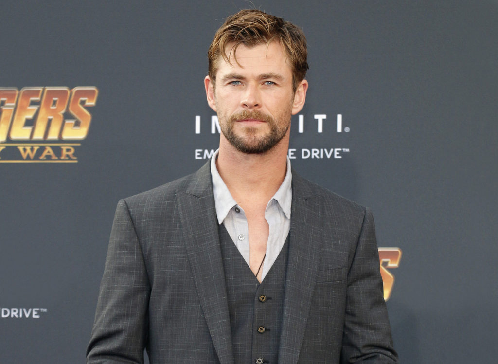 Chris Hemsworth has the perfect physique combined with attractive facial features