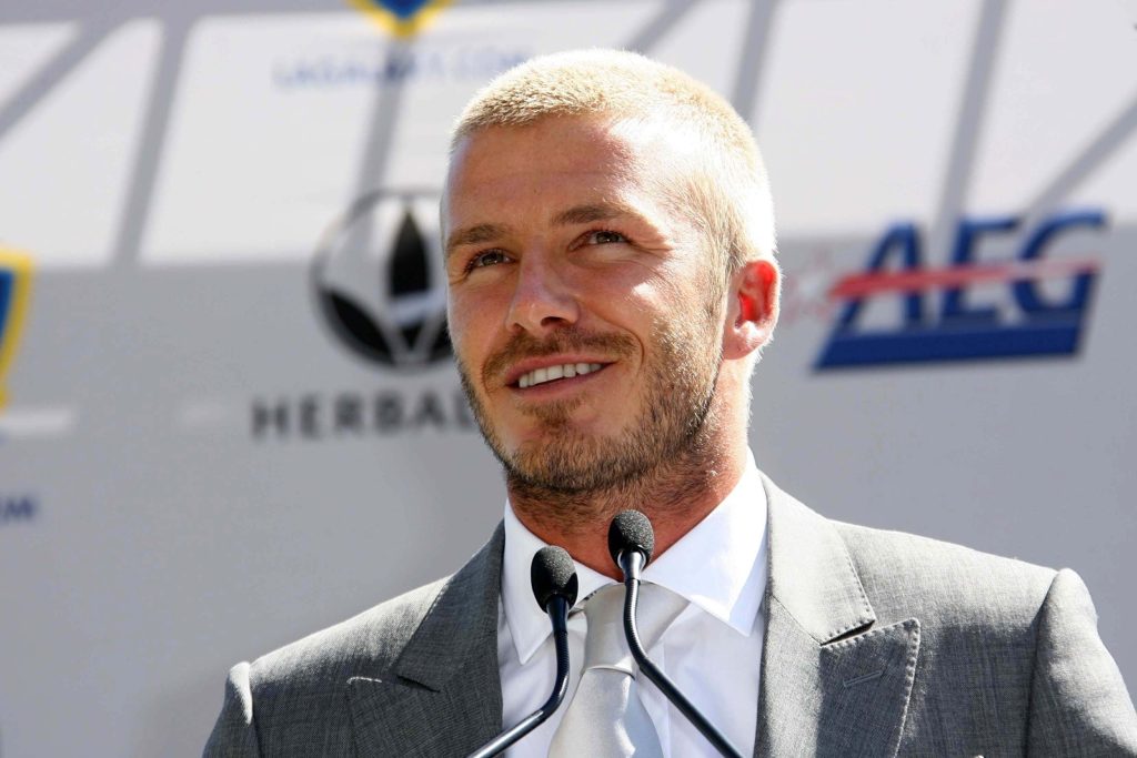 David Beckham's signature long hair style look is still quite popular.