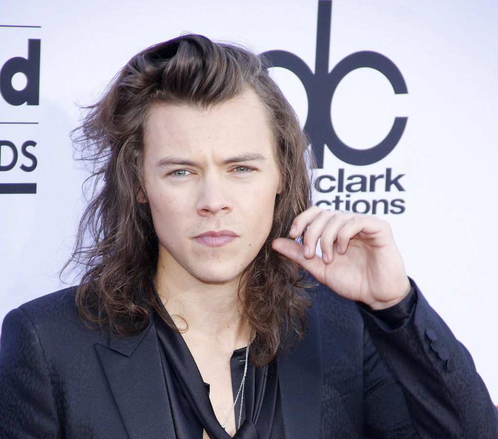 Harry Styles is a very popular celebirty with long hair.