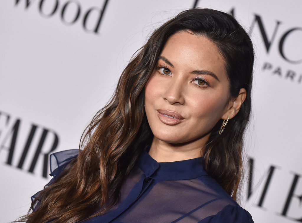 Olivia Munn has a hot skin complexion, combined with dark brown hair