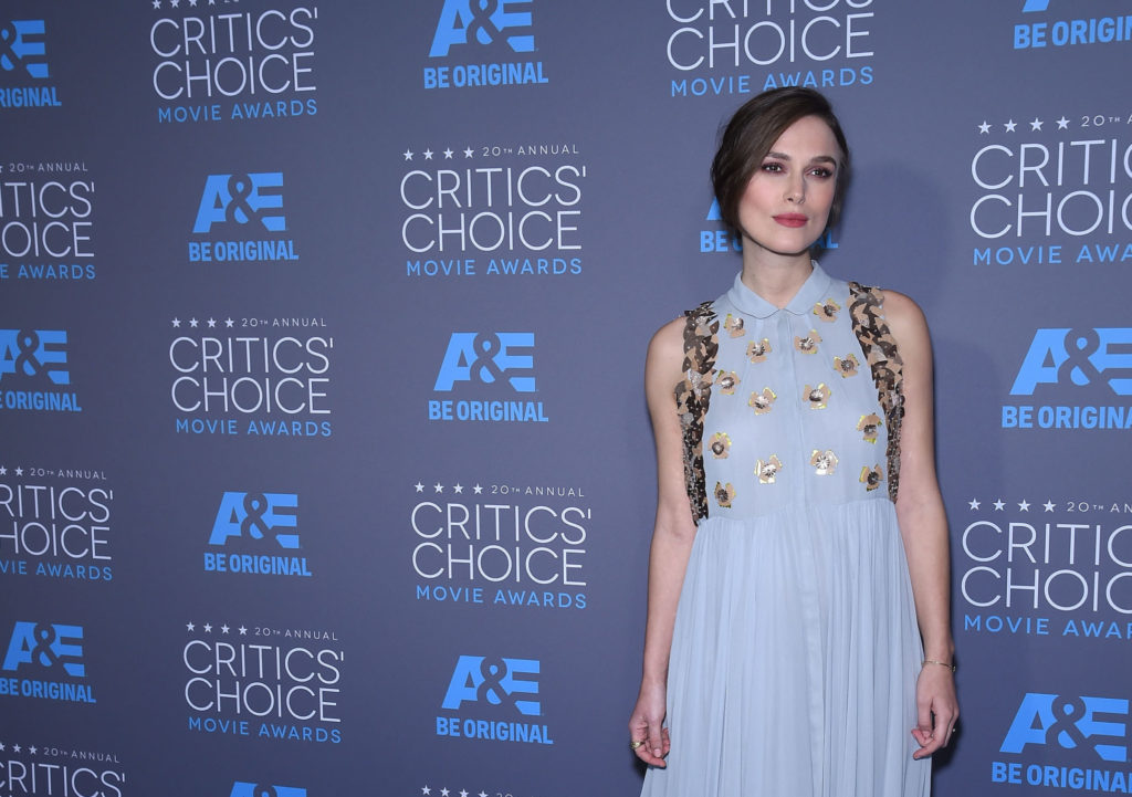 Keira Knightley's brown locks give her a sultry charm