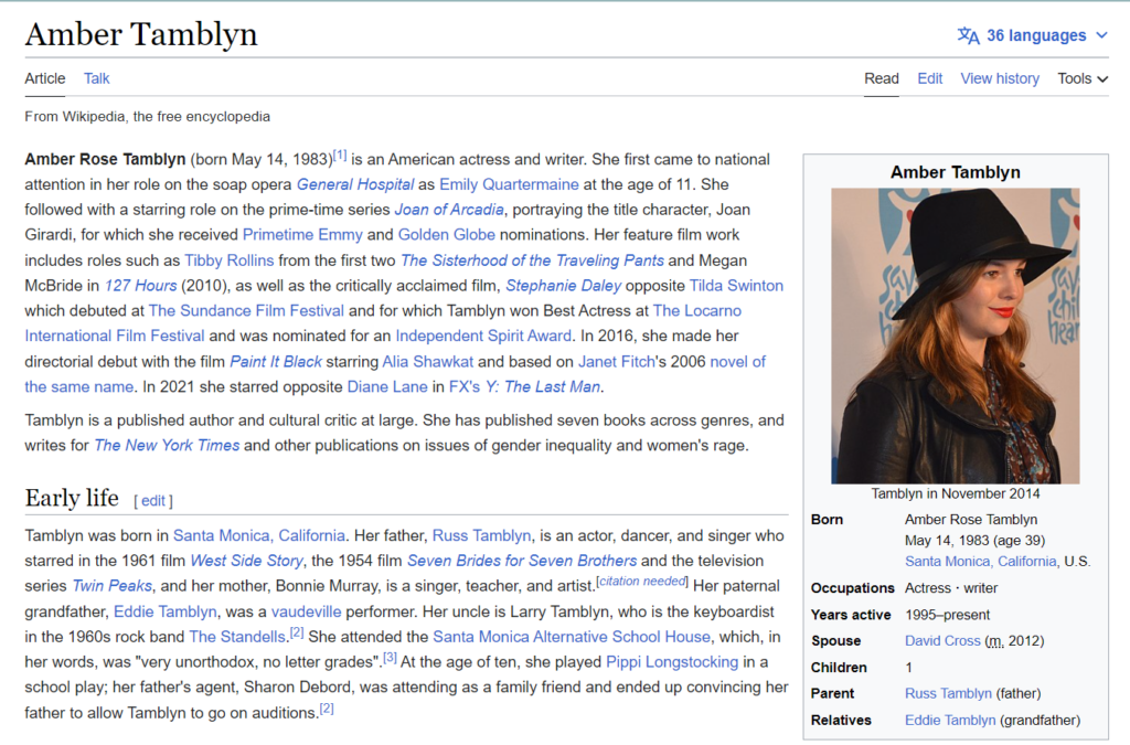 Amber Tamblyn Wikipedia
