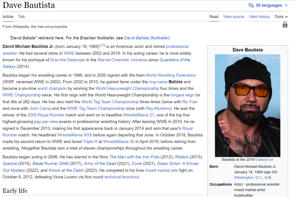 Dave Bautista Wikipedia