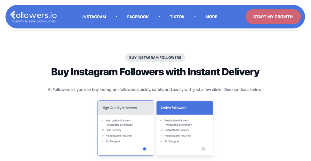 Followers.io IG Followers Instant Delivery